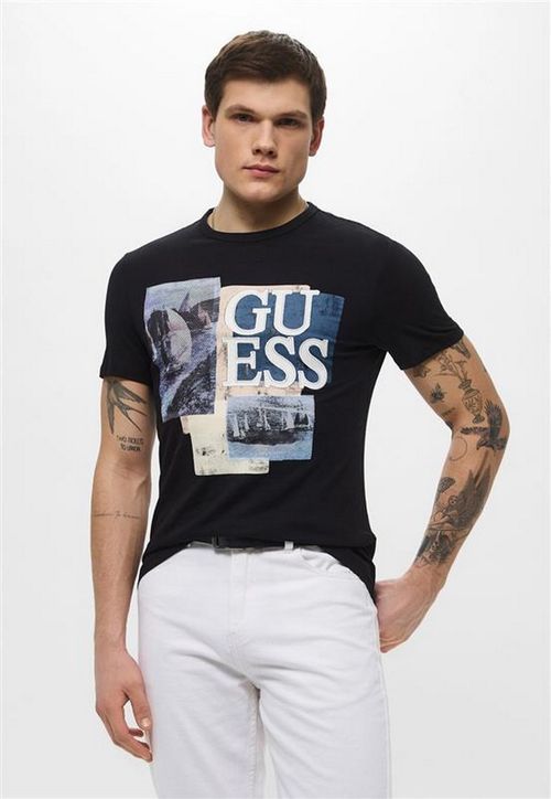 Camiseta Sail Boat Guess Preto