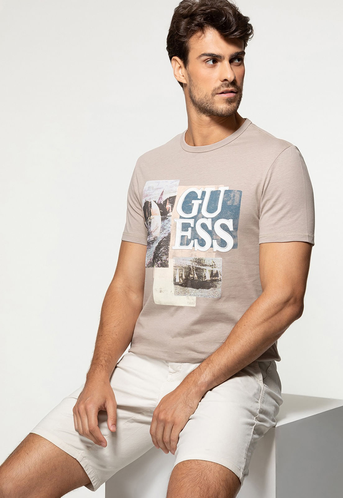 Camiseta Sail Boat Guess Cinza - Imagem 40