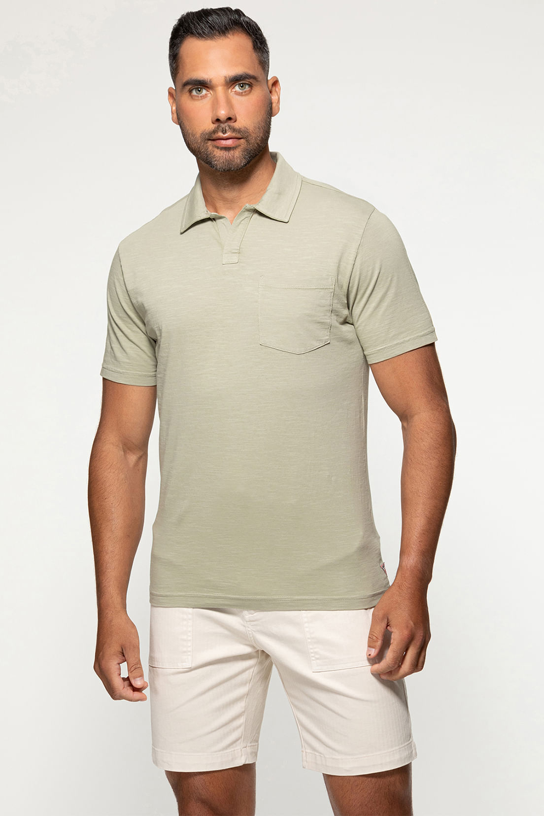 Camisa Polo Flamê Bolso Verde