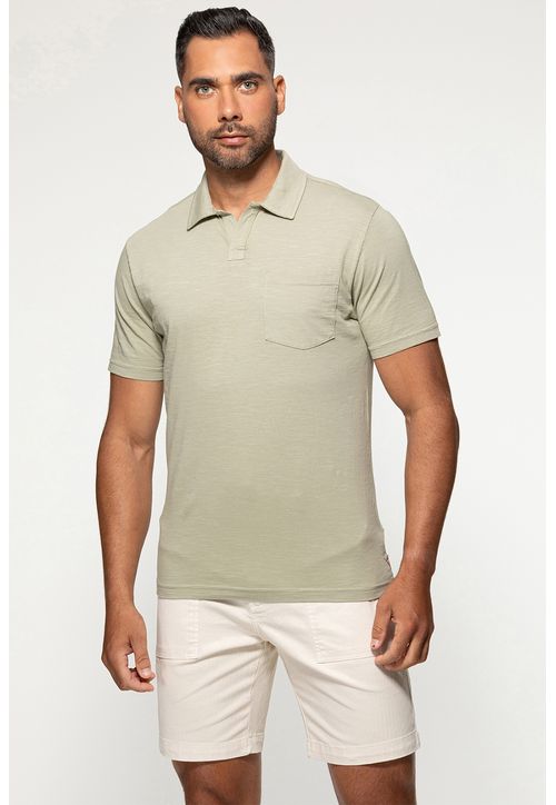 Camisa Polo Flamê Bolso Verde