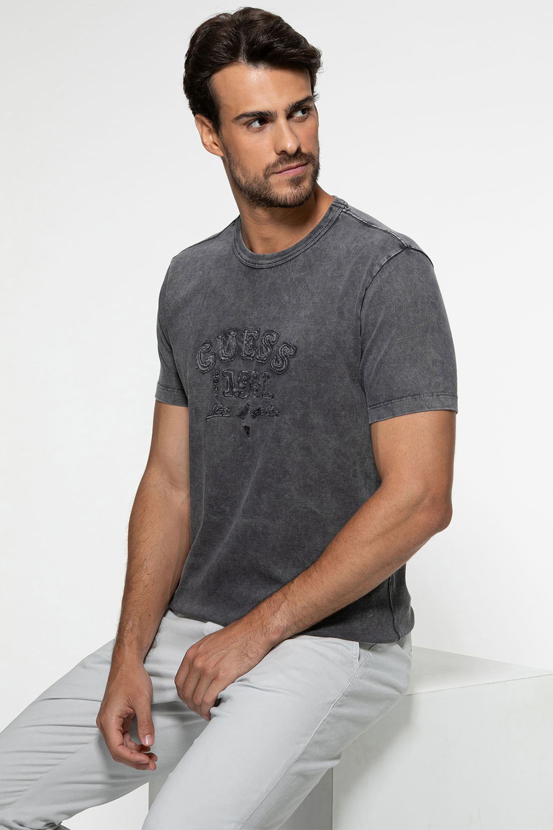 Camiseta Rugby Patch Guess Preto - Imagem 5