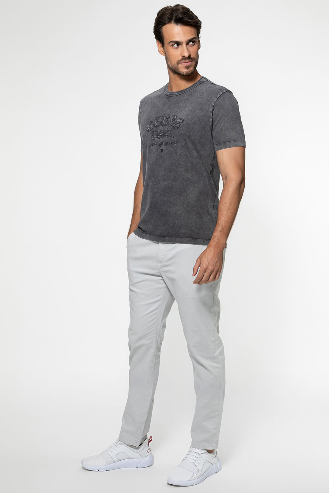 Camiseta Rugby Patch Guess Preto - Imagem 22