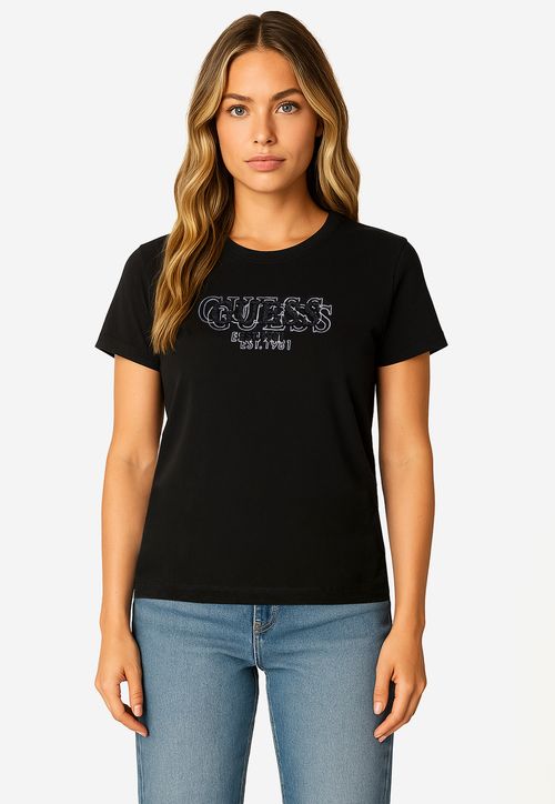 Camiseta Estampa GUESS Caviar Preto
