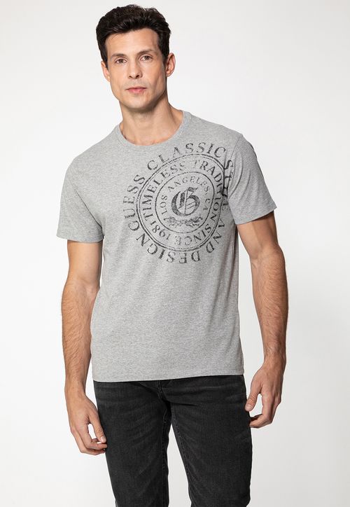 Camiseta Mandala Peito Cinza