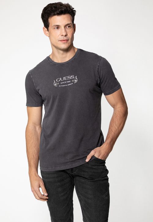 Camiseta Guess Corrosão Costas Preto
