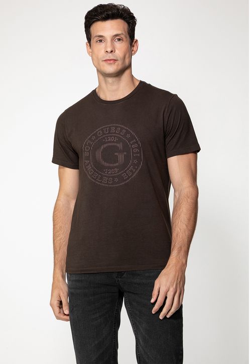 Camiseta G Relevo Marrom