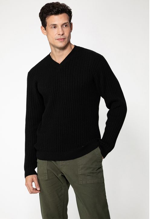 Suéter de Tricot Preto