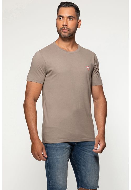 Camiseta Guess Triangulo Original Marrom