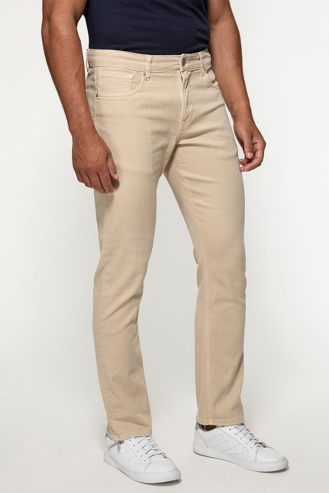 Calça Sarja Guess Slim Tapered Bege