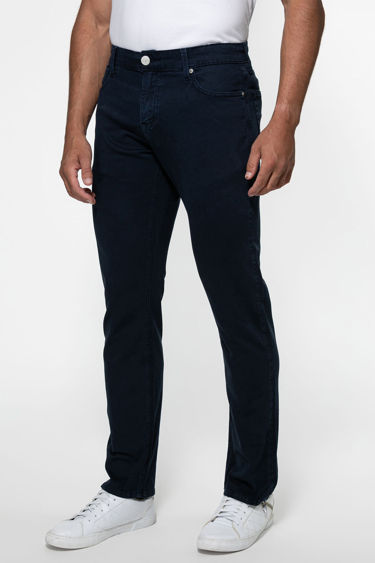 Calça Sarja Slim Straight Azul Escuro