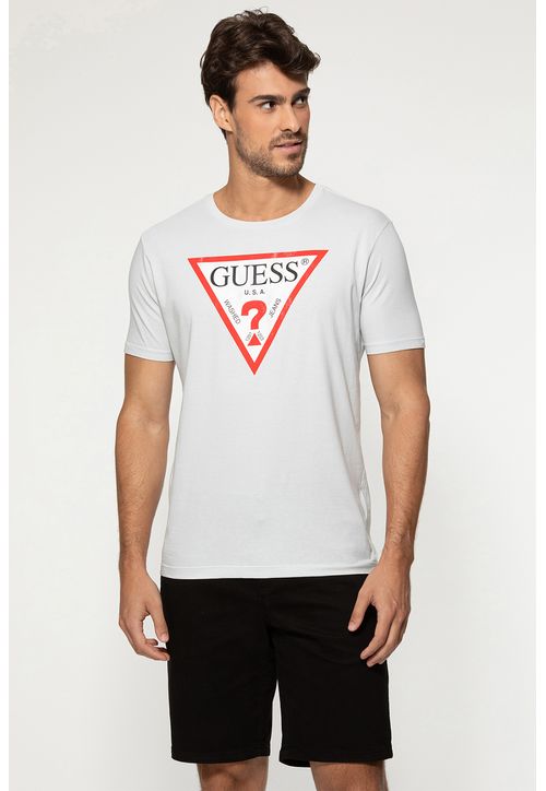 Camiseta Guess Triangulo Desgastado Verde