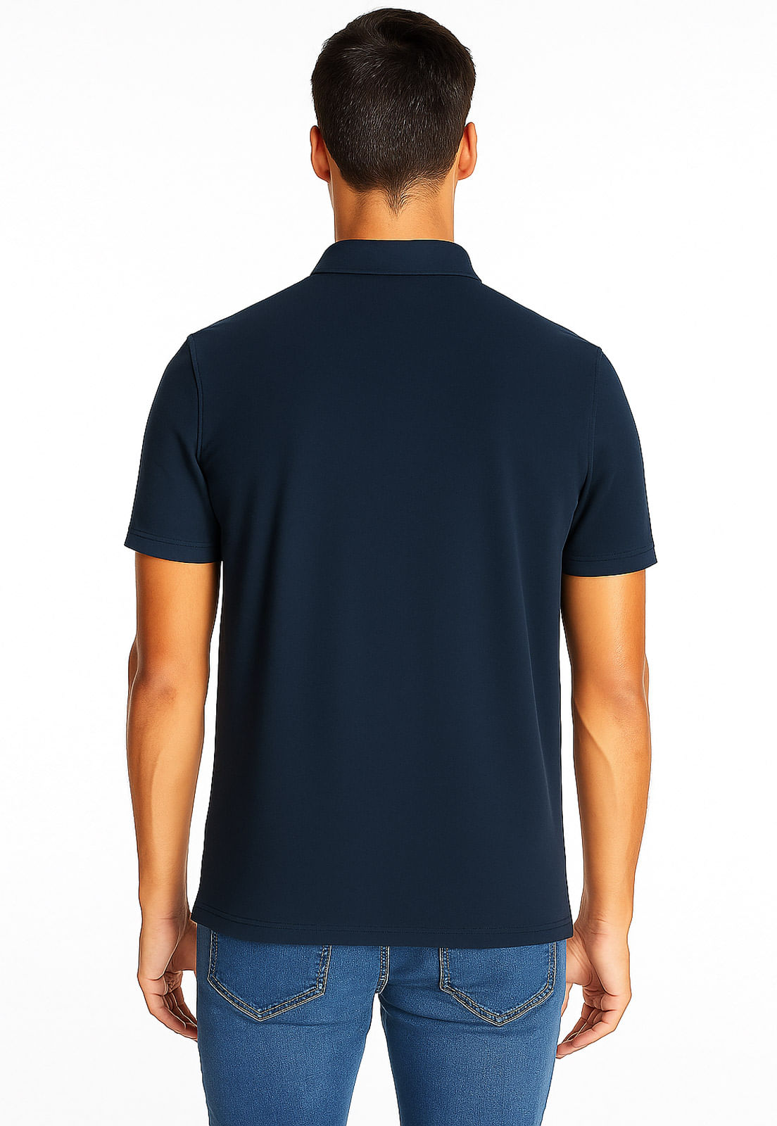 Camisa Polo Guess Waffle Azul Escuro - Imagem 12