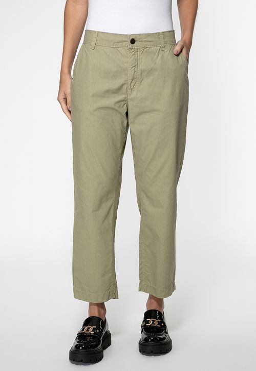 Calça Chino Regular Straight Verde Musgo