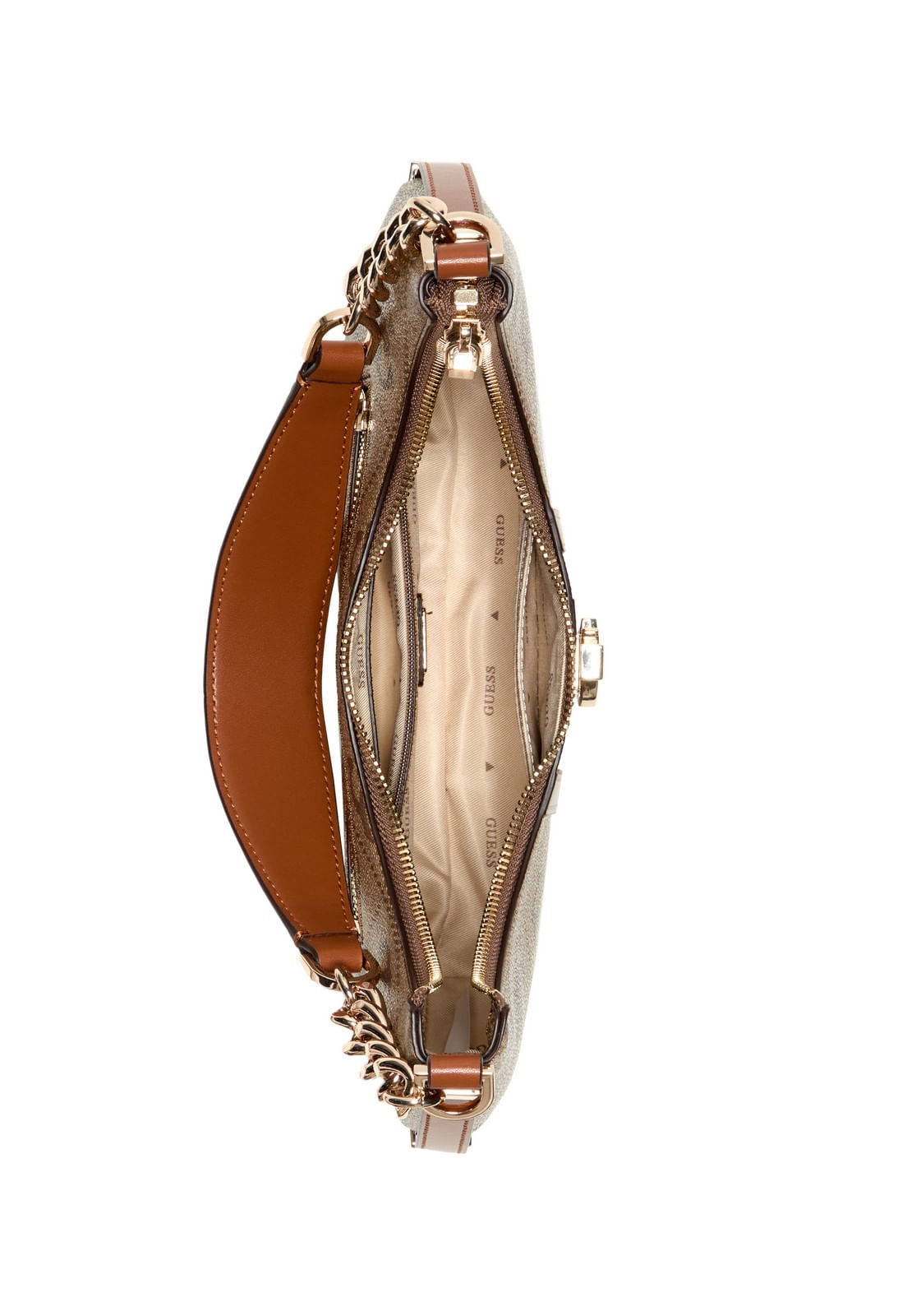 Bolsa Erenia Top Zip Shoulder Bag Bege - Imagem 4