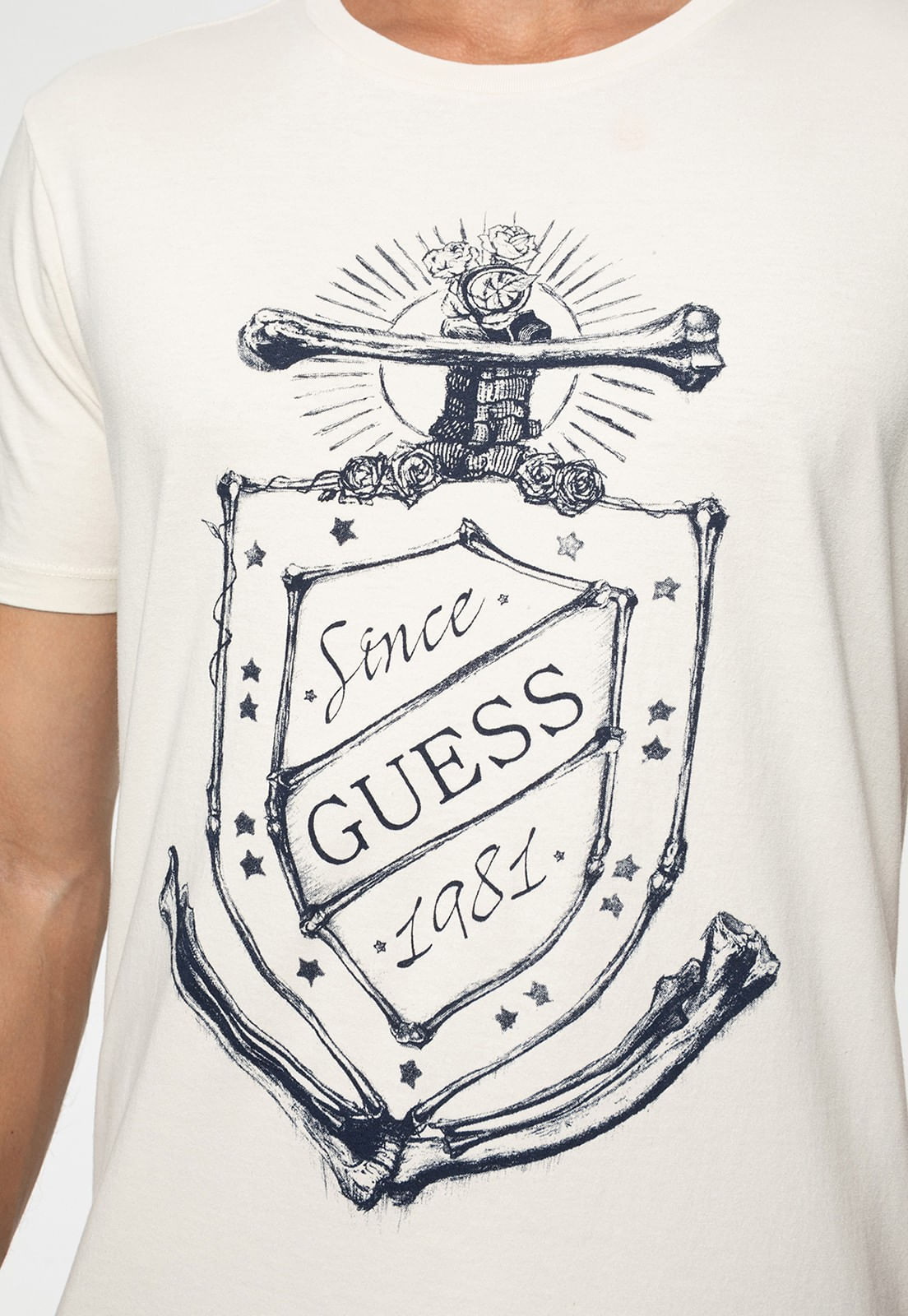 Camiseta Âncora GUESS 1981 Bege - Imagem 14