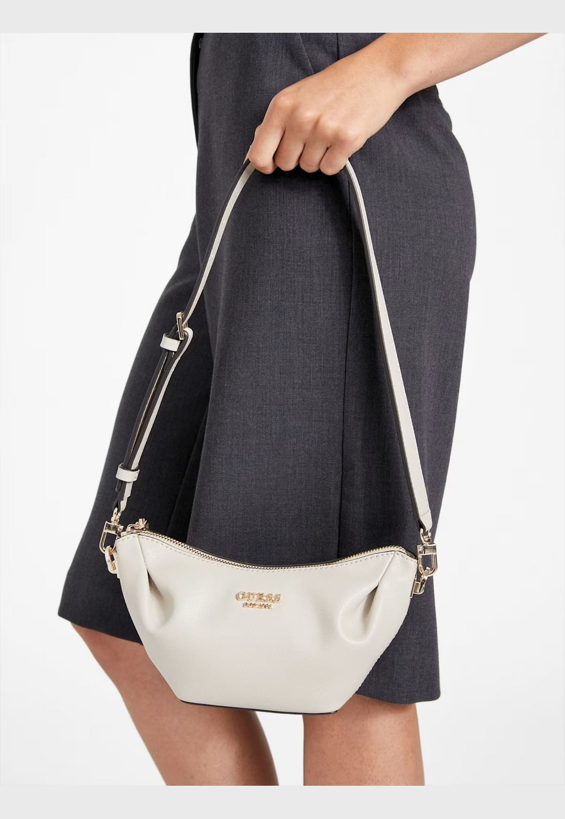 Bolsa Amorette Top Zip Shoulder Bag Bege - Imagem 3