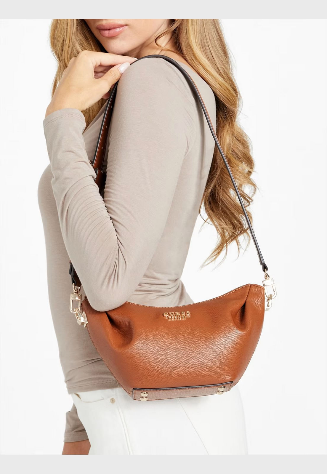 Bolsa Amorette Top Zip Shoulder Bag Marrom - Imagem 2