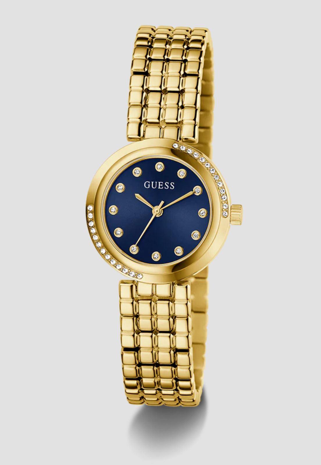Relógio Redondo Analógico Azul e Dourado - Imagem 3