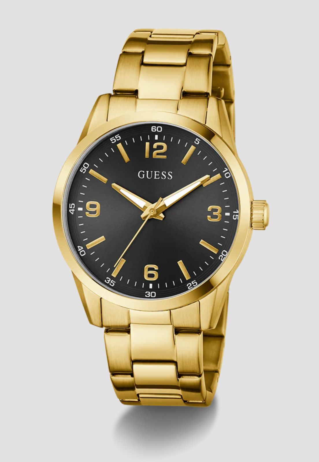 Relógio Redondo Analógico Aço Dourado - Imagem 3