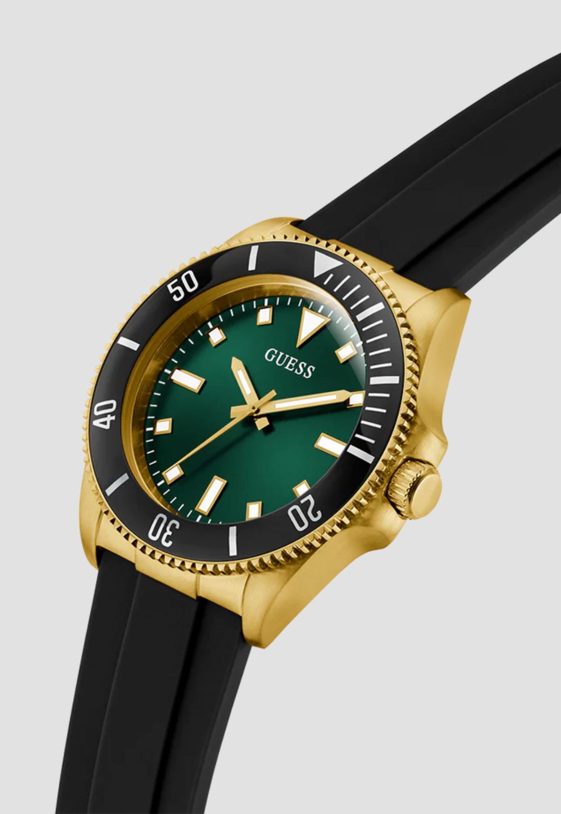 Relógio Sport Silicone Aço Dourado e Preto - Imagem 4