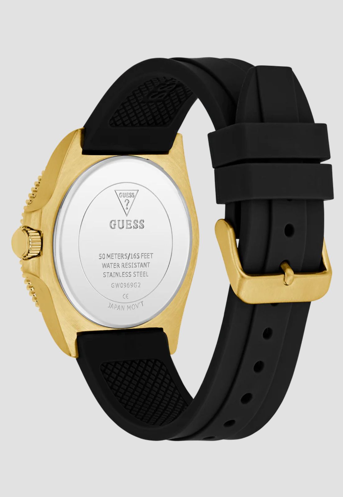 Relógio Sport Silicone Aço Dourado e Preto - Imagem 7