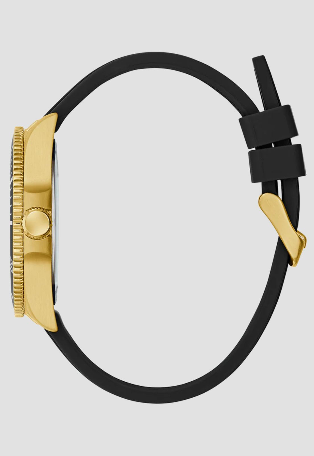 Relógio Sport Silicone Aço Dourado e Preto - Imagem 8