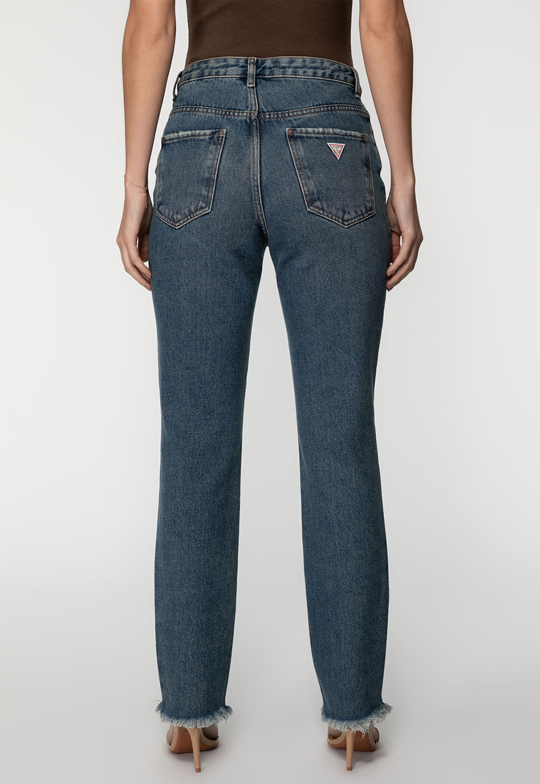 Calça Mom Jeans Rasgos Azul - Imagem 113