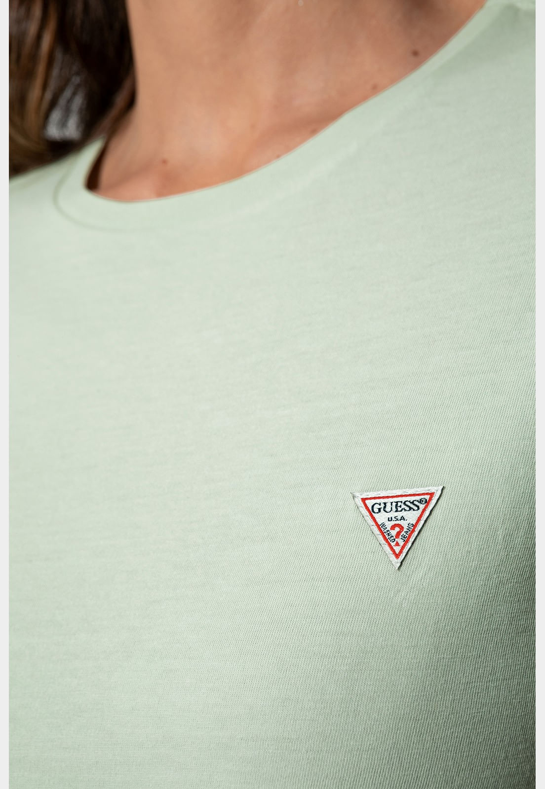 Camiseta Etiqueta Guess Triangulo Verde Claro - Imagem 20