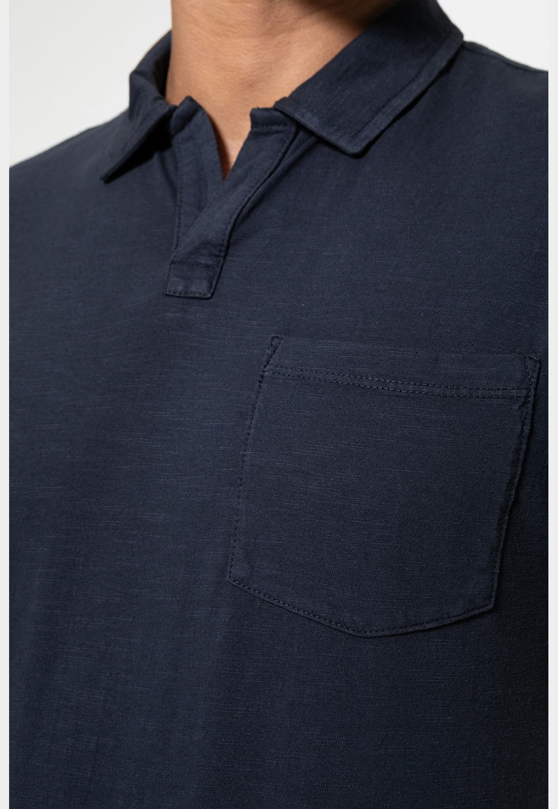 Camisa Polo Flamê Bolso Azul Escuro - Imagem 16