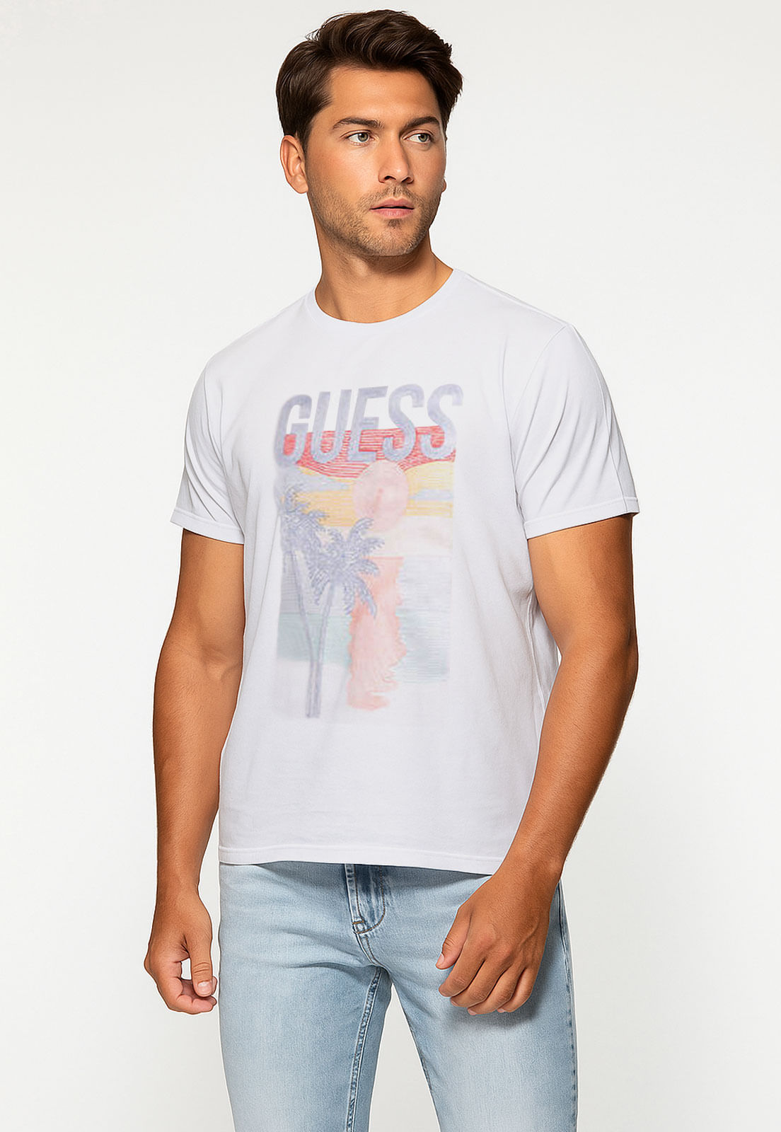 Camiseta Eco Estampa Palm Tree Branco