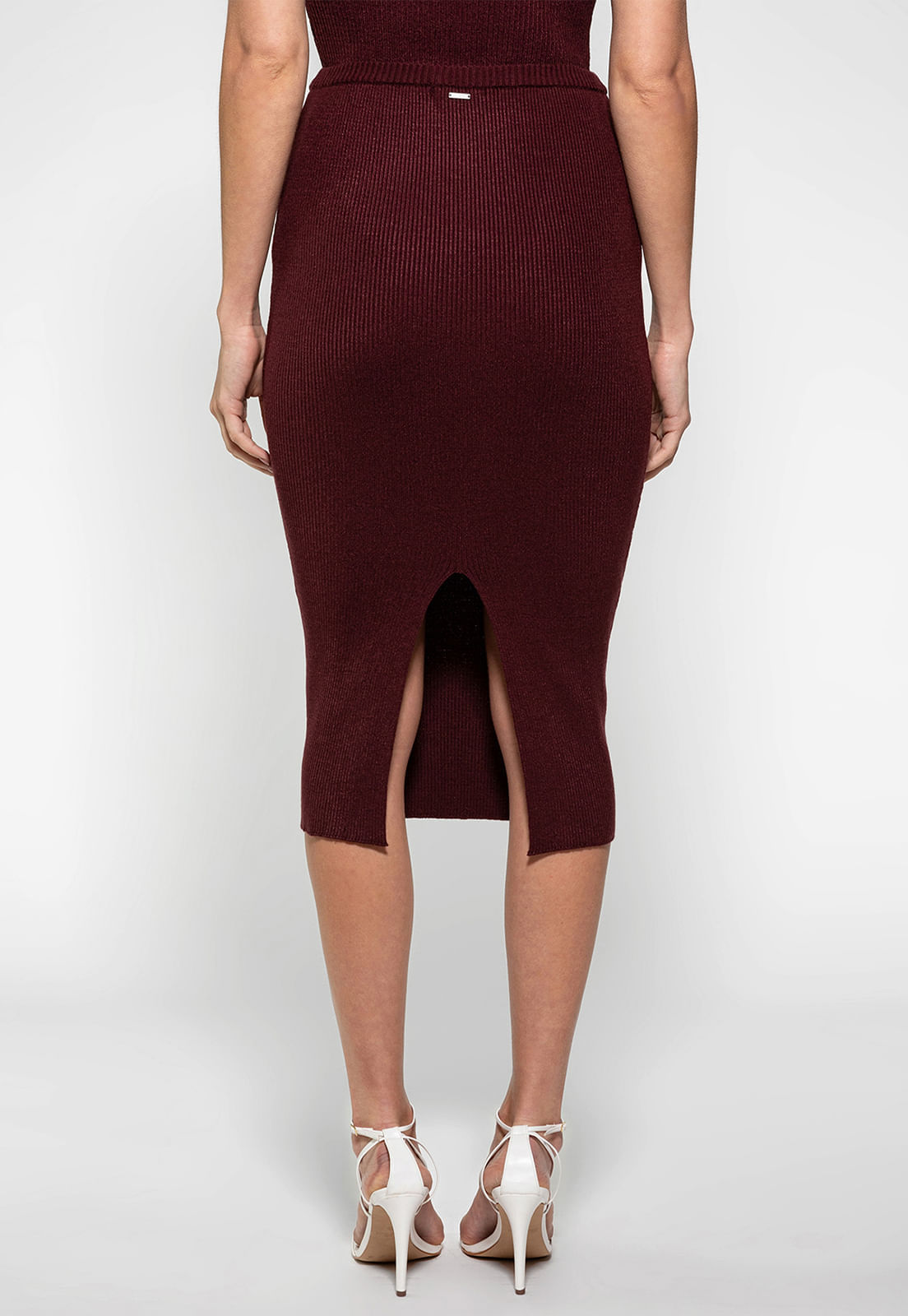 Saia Mid Tricot Guess Vinho - Imagem 13