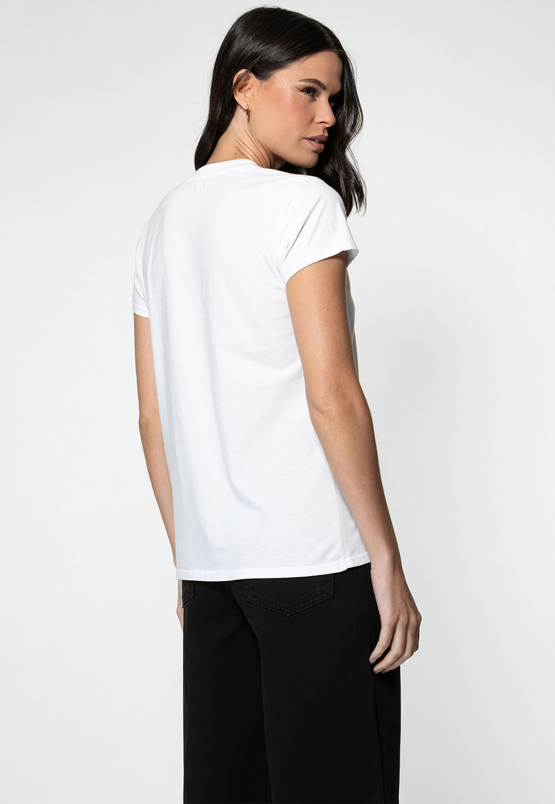 Camiseta Guess Triang Trad Desgastado Branco - Imagem 76