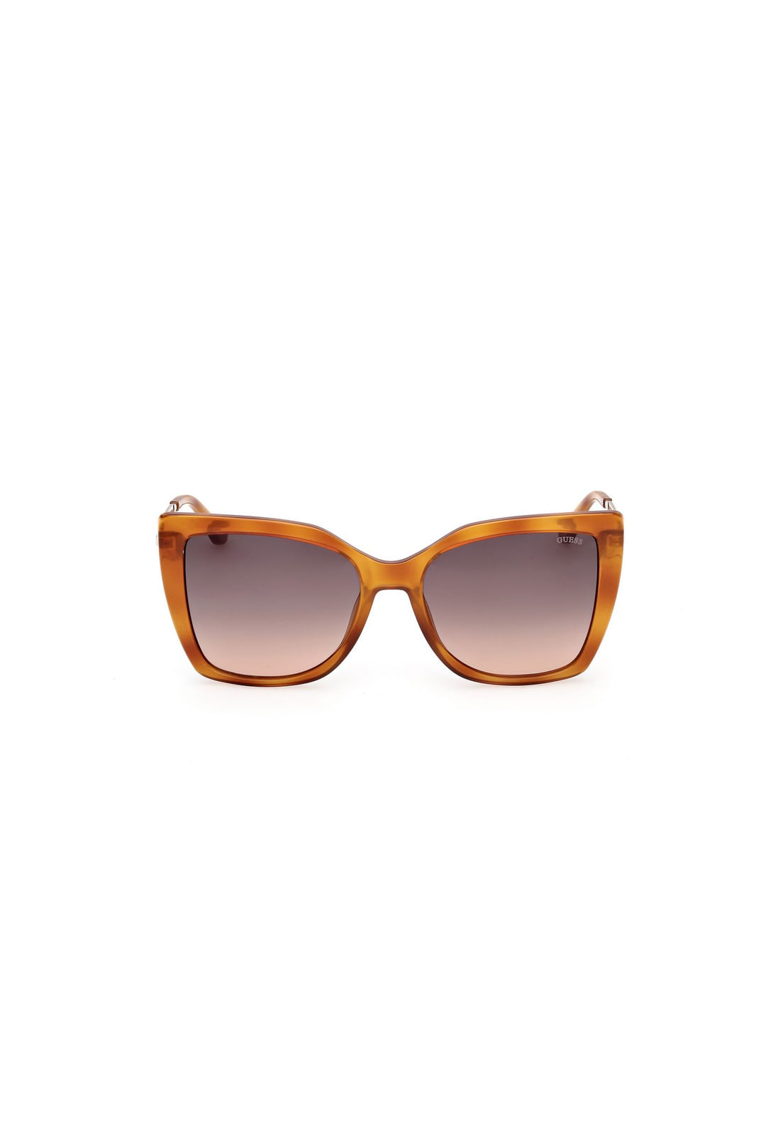 Óculos de Sol Quadrado Acetato Laranja Claro