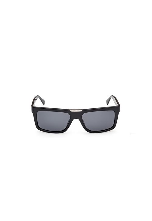 Óculos de Sol Retangular Acetato Preto