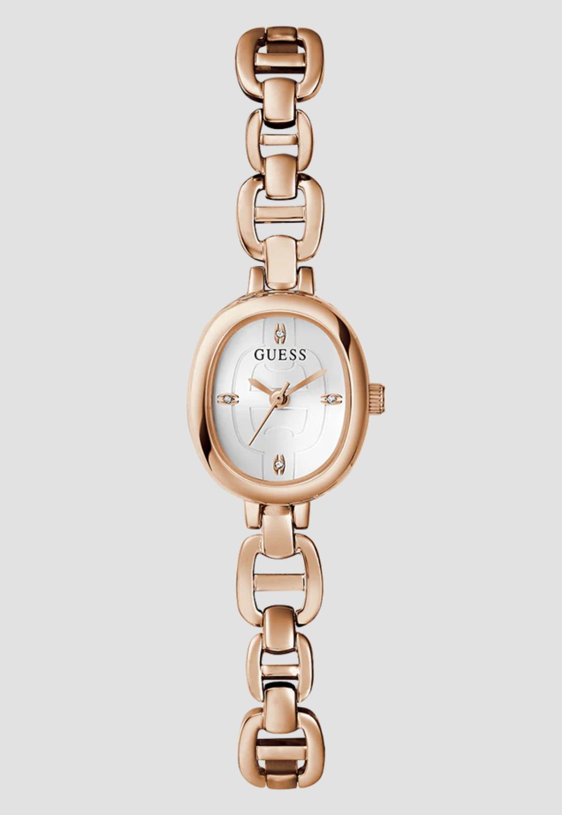 Relógio Oval Corrente Rosê