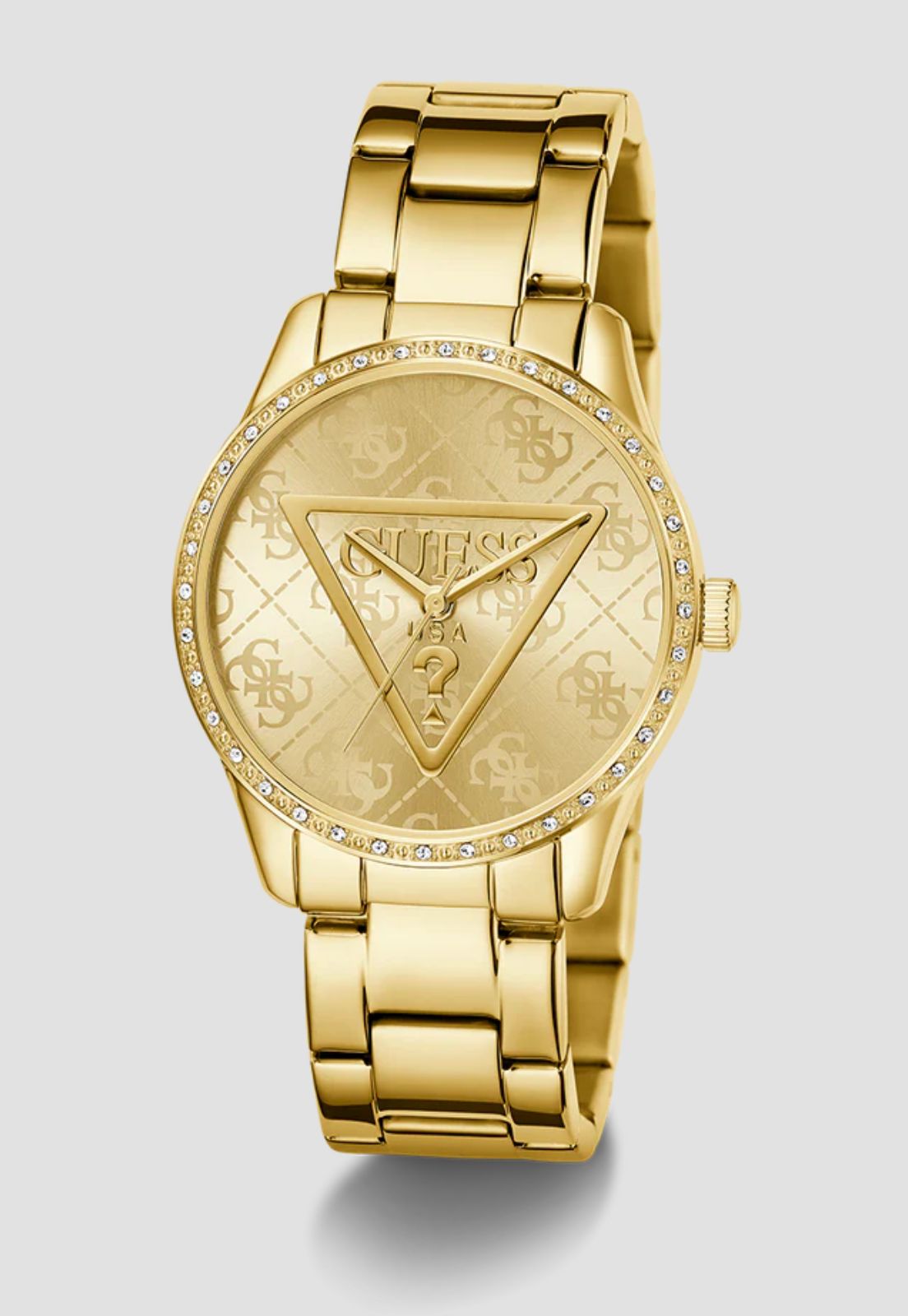 Relógio Redondo Analógico Logo Dourado - Imagem 3