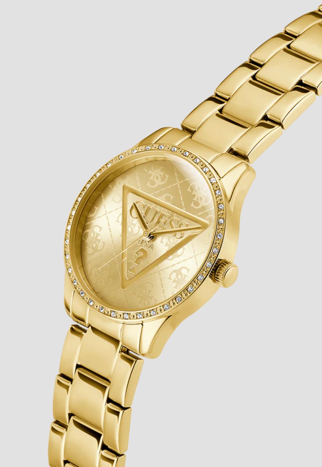 Relógio Redondo Analógico Logo Dourado - Imagem 4
