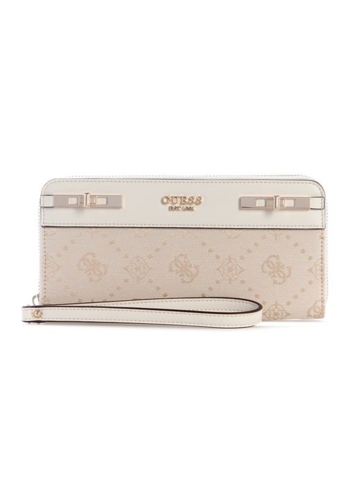 Carteira Melinda Logo Slg Lrg Zip Arnd Off White