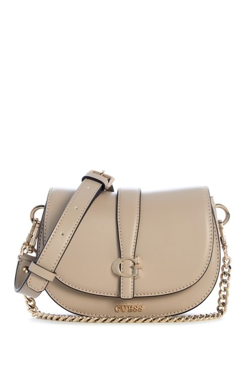 Bolsa Mini Carrie Flap Crossbody Bege - Bolsa Mini Carrie Flap Crossbody Cinza