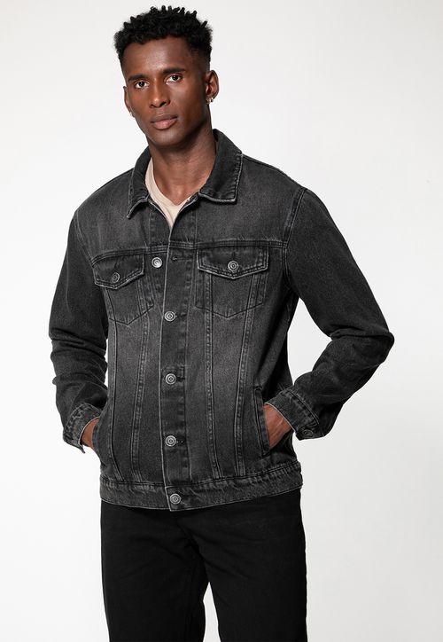 Jaqueta Jeans Truker Puidos Preto