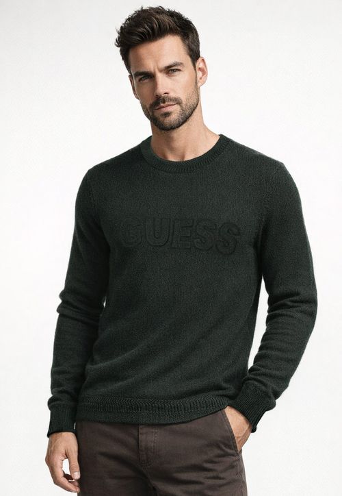 Suéter de Tricot Eco Logo Relevo Verde