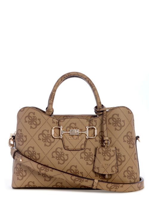 Bolsa Janie Logo Girlfriend Satchel Bege