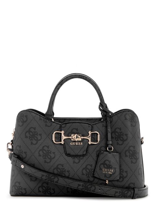 Bolsa Janie Logo Girlfriend Satchel Preto