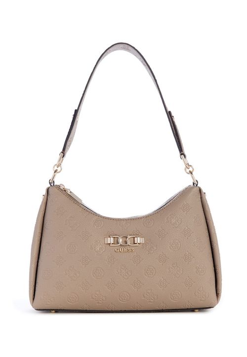 Bolsa Anise Double Zip Shoulder Bag Nude