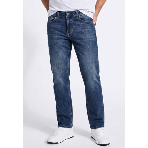 Calça Jeans Slim Straight Azul