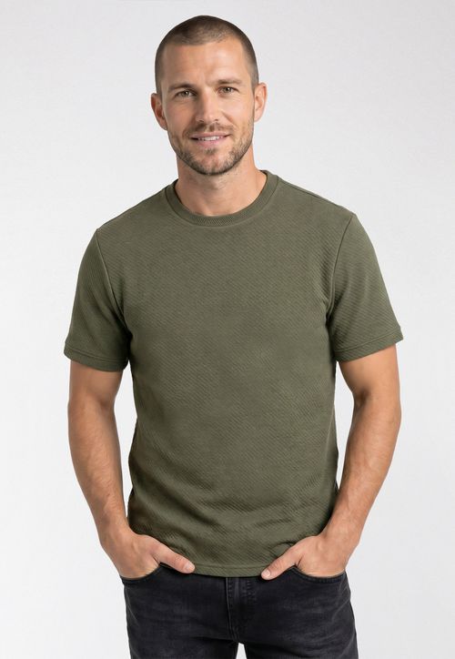 Camiseta Malha Texturizada Verde