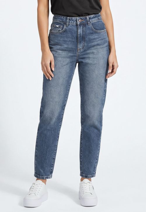 Calça Jeans Guess Mom Azul Claro