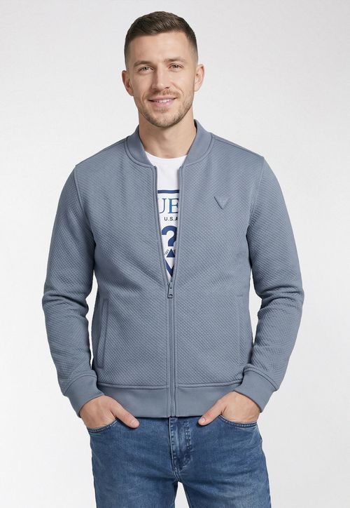 Jaqueta Malha Bomber Azul