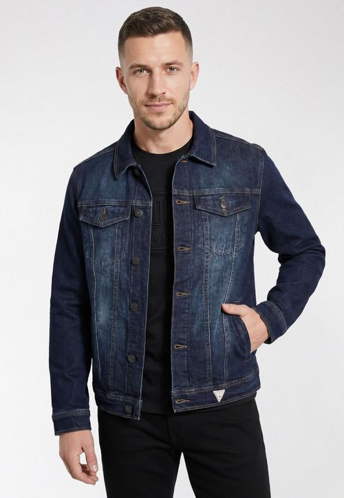 Jaqueta Jeans Guess Trucker Azul Escuro