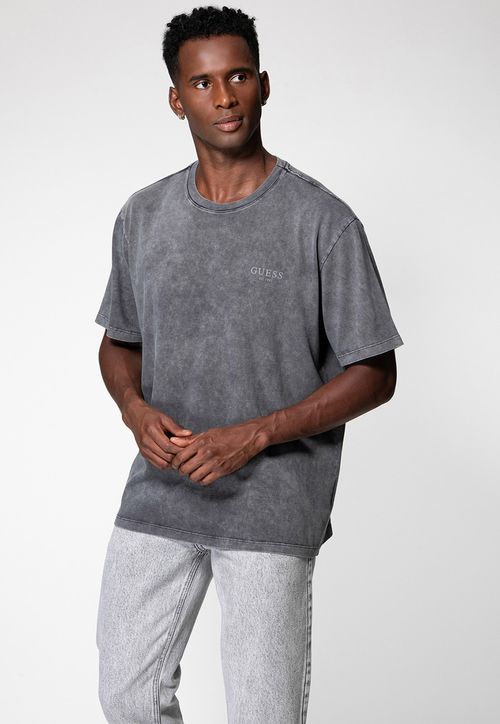 Camiseta Marmorizada Silk Relevo Preto